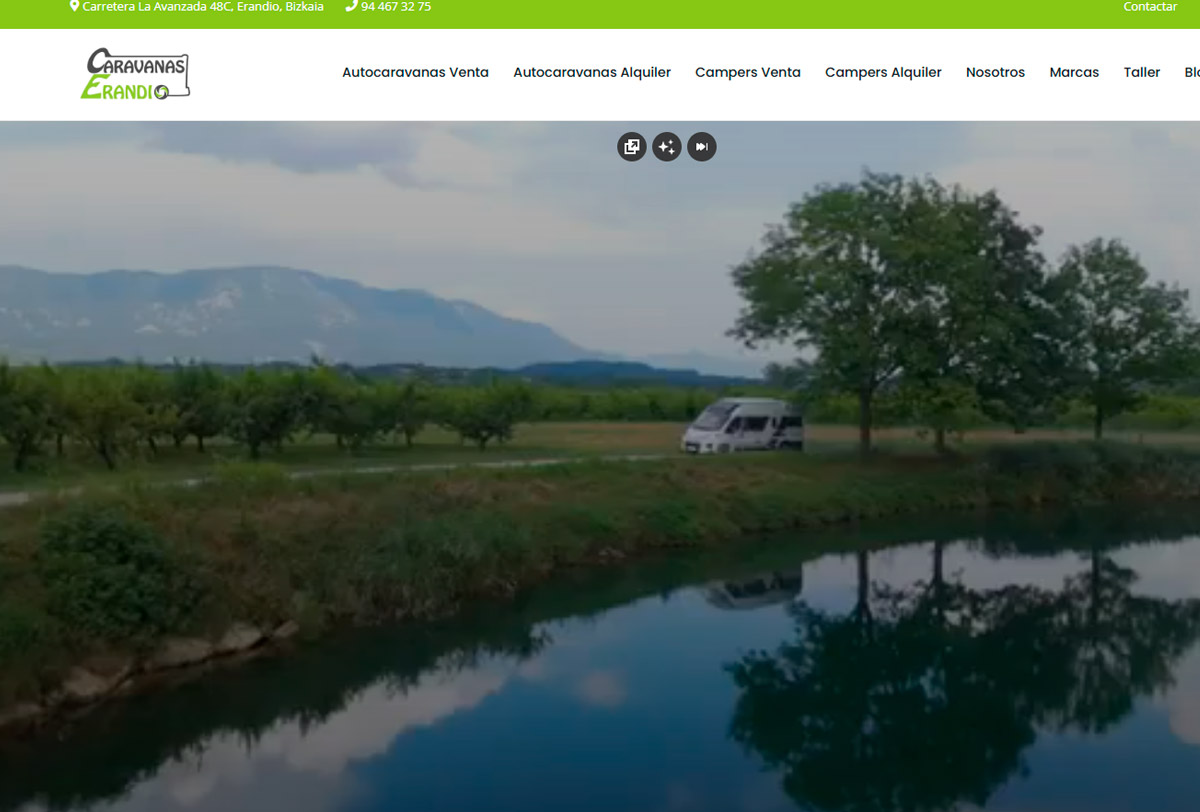 Conoce la web  Caravanas Erandio